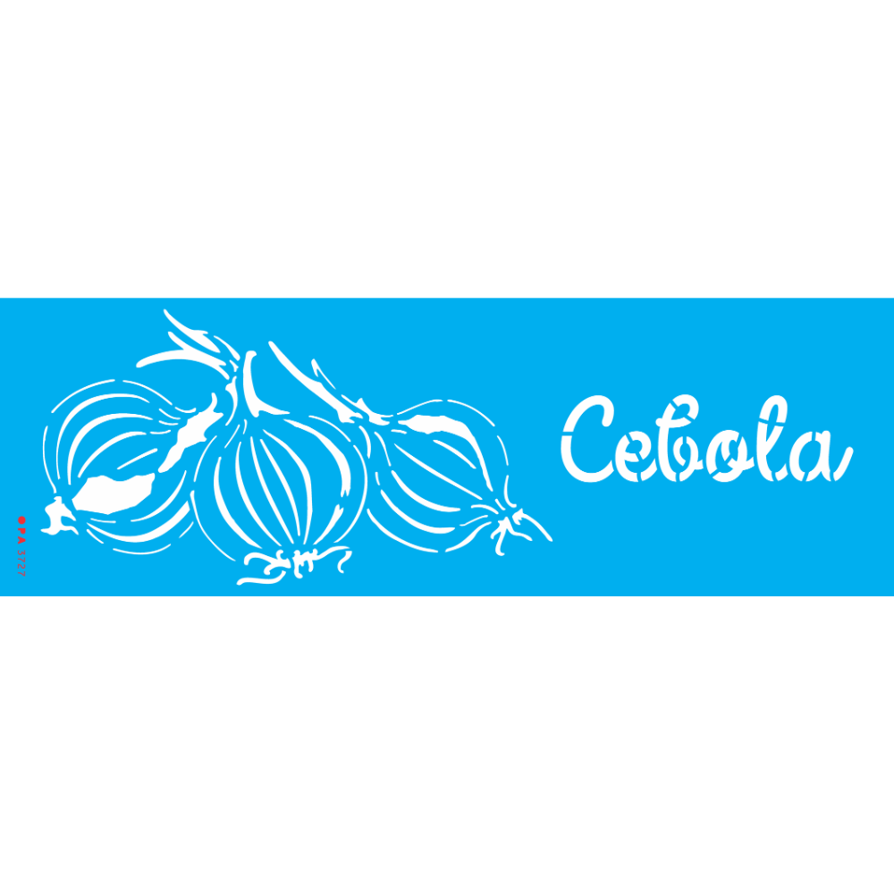 Stencil OPA 10x30 3727 Feirinha Tempero Cebolas