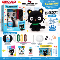 Kit Amigurumi Hello Kitty and Friends Círculo Cor 03 Chococat
