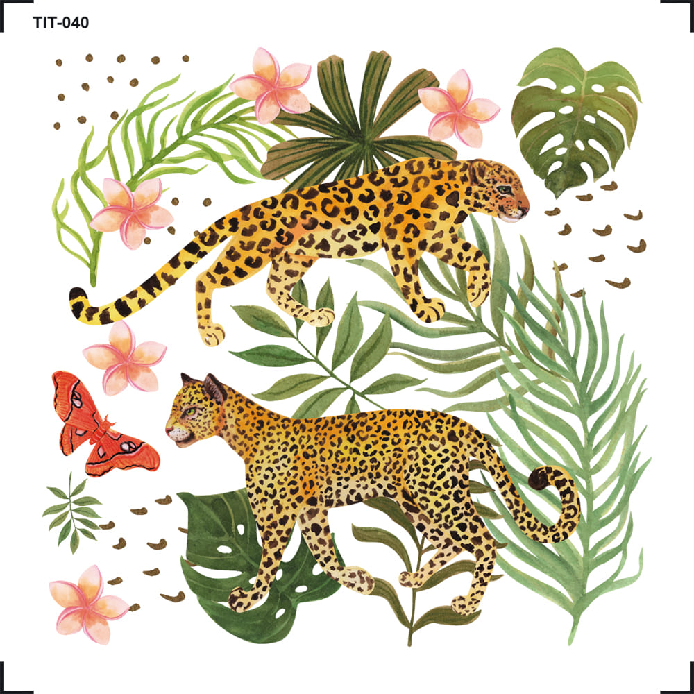 Transfer de Imagem 8x8cm TIT-040 Onças