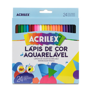 Lápis de Cor Aquarelável Acrilex com 24 unidades