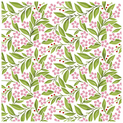 Stencil Litoarte 20x20cm STXX-318 Textura Folhas e Flores