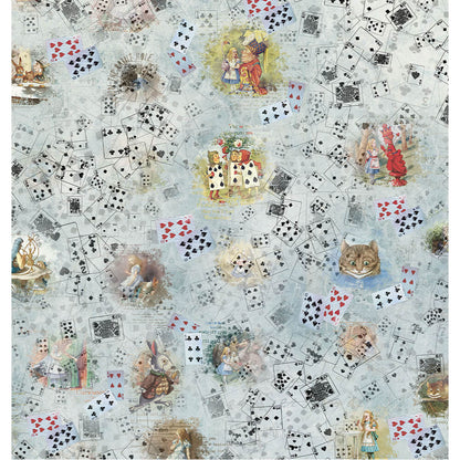 Papel Scrapbook Litoarte SD-1379 Alice País das Maravilhas 30,5x30,5cm