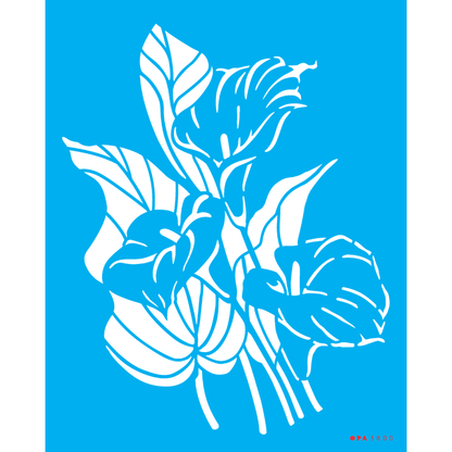 Stencil OPA 20x25 3800 Flor Sombra Copo de Leite