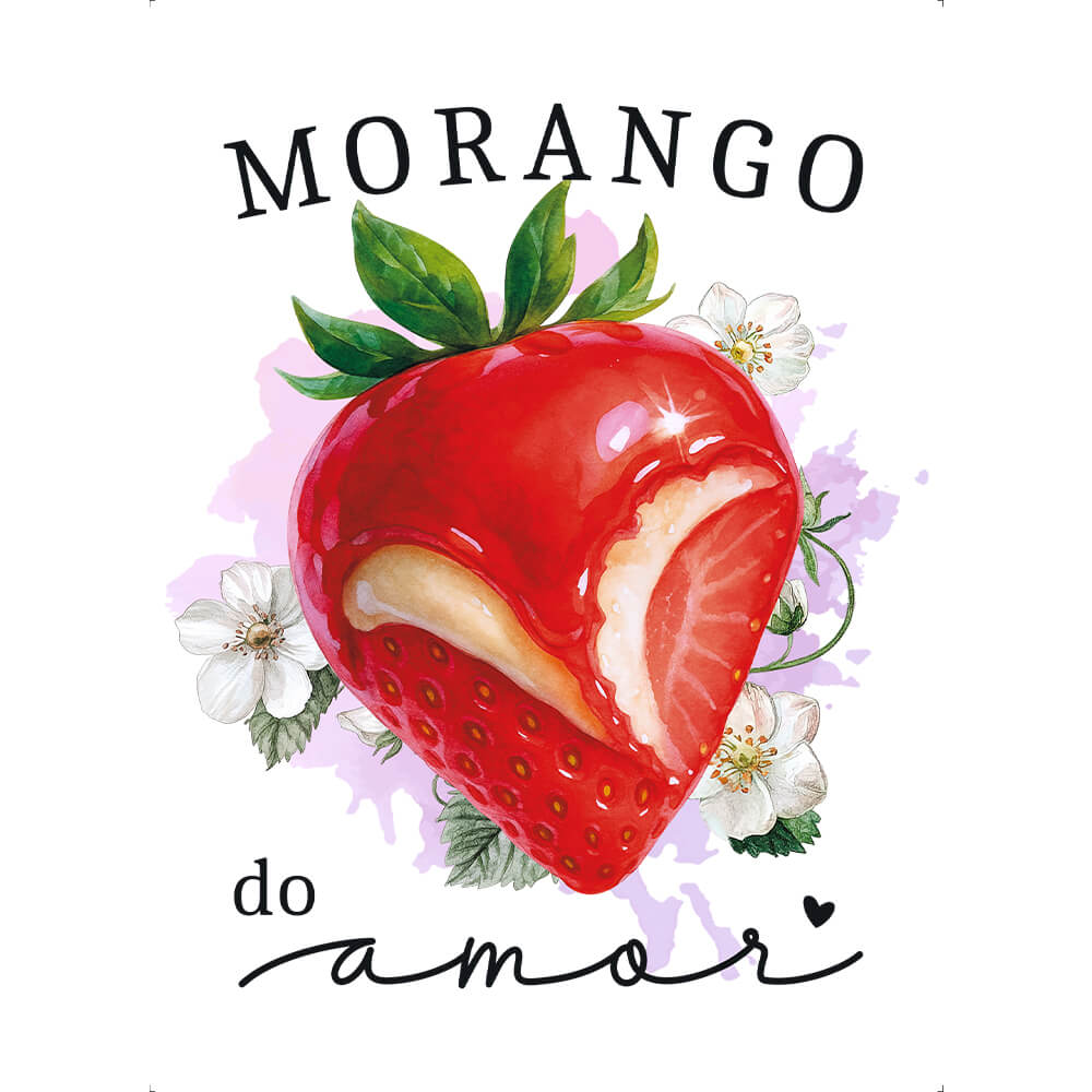 Transfer Têxtil Litoarte 20x27,5cm TTR6-067 Morango do Amor Textura