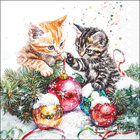 Guardanapo de Papel Decoupage 33x33 Natal Adorable kittens 33320085