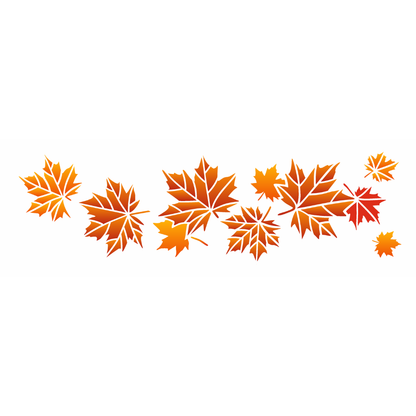 Stencil OPA 10x30 3786 Folhas de Plátano Folhas de Inverno