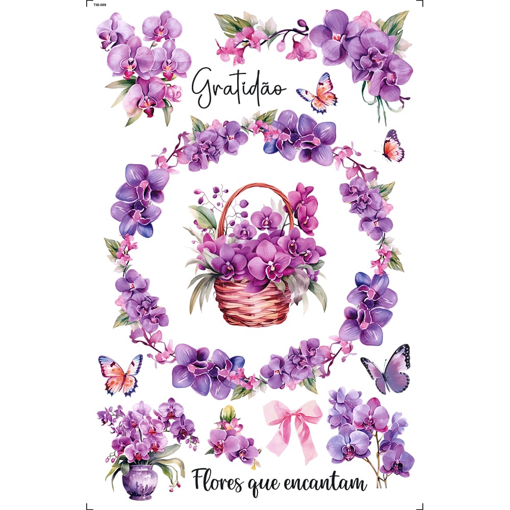 Transfer de Imagem 19,5x29,5cm TIB-089 Flores que Encantam