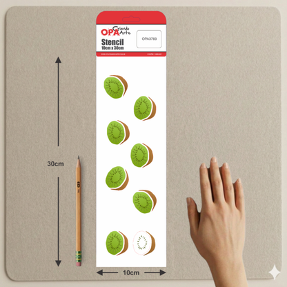 Stencil OPA 10x30 3783 Feirinha Estamparia Frutas Kiwis