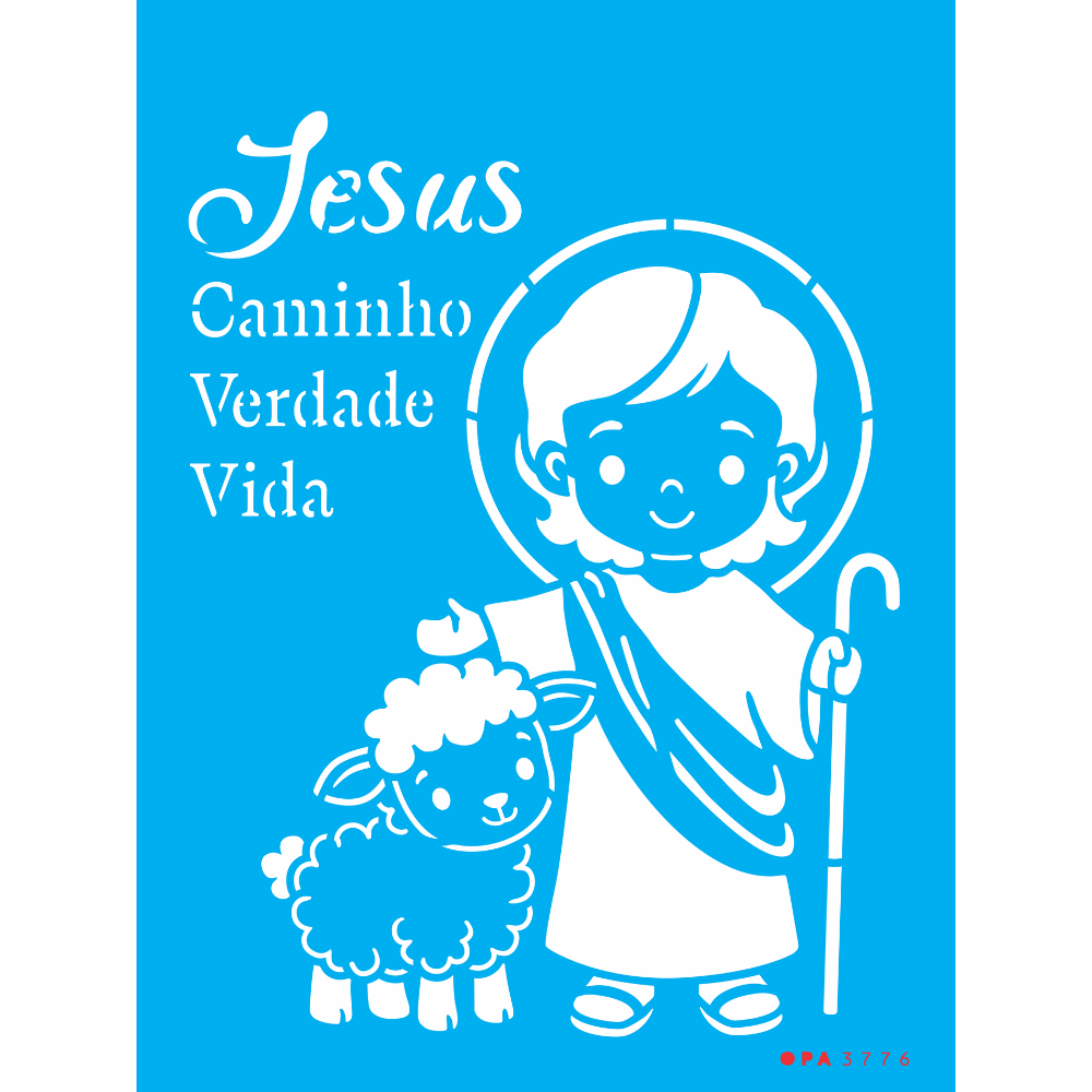 Stencil OPA 15x20 3776 Religião Menino Jesus