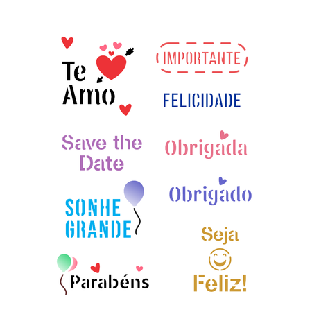 Stencil OPA 15x20 3773 Frases Diversas