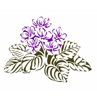 Stencil OPA 20x25 3664 Flor Sombra Violetas
