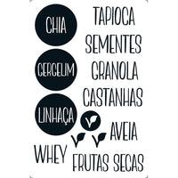 Transfer de Imagem 19,5x29,5cm TIB-029 Etiquetas com Nomes de Sementes