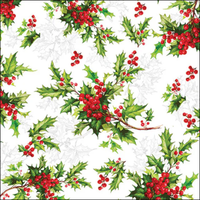 Guardanapo de Papel Decoupage 33x33 33319945 Natal Ilex All Over