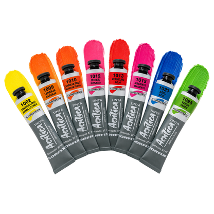 Tinta Acrílica Fluorescente Corfix Bisnaga 20ml