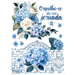 Transfer Têxtil Litoarte 20x27,5cm TTR6L-002 Hortências