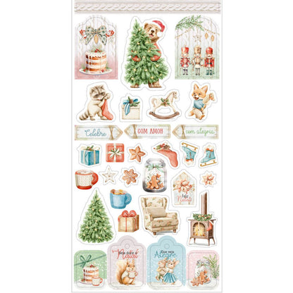 Apliques Die Cuts Litoarte LDCN-013 Ternura de Natal 15x29cm