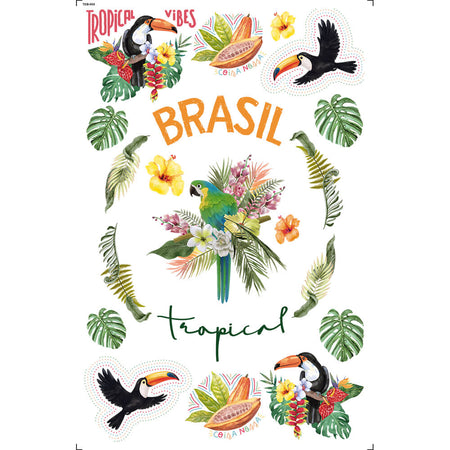 Transfer de Imagem 19,5x29,5cm TEB-005 Espelhado Arara