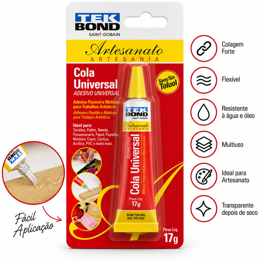 Cola Universal Artesanato 17G TekBond Multiuso