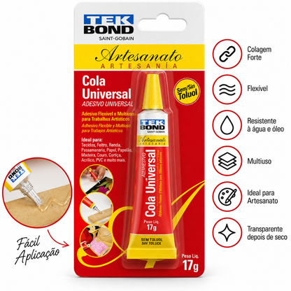 Cola Universal Artesanato 17G TekBond Multiuso