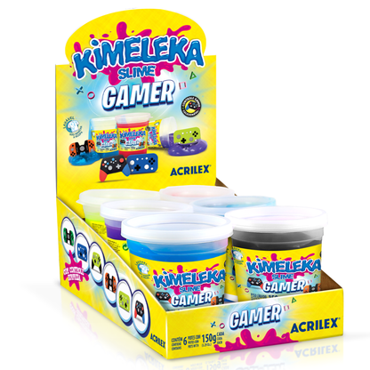Kimeleka Slime Gamer Acrilex 150g com Controle Gamer Colecionável