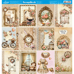 Papel Scrapbook Litoarte SD-1377 Conjunto Aconchego 30,5x30,5cm