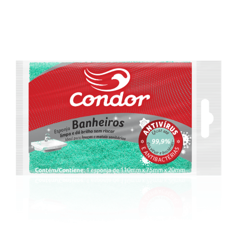 Esponja de Banheiro 1538 Esponja de Louça Condor 11x7.5x2cm