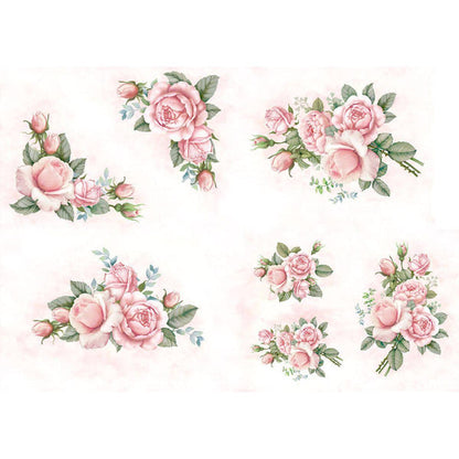 Slim Paper Decoupage Litoarte SPL-055 Rosas 47x34cm