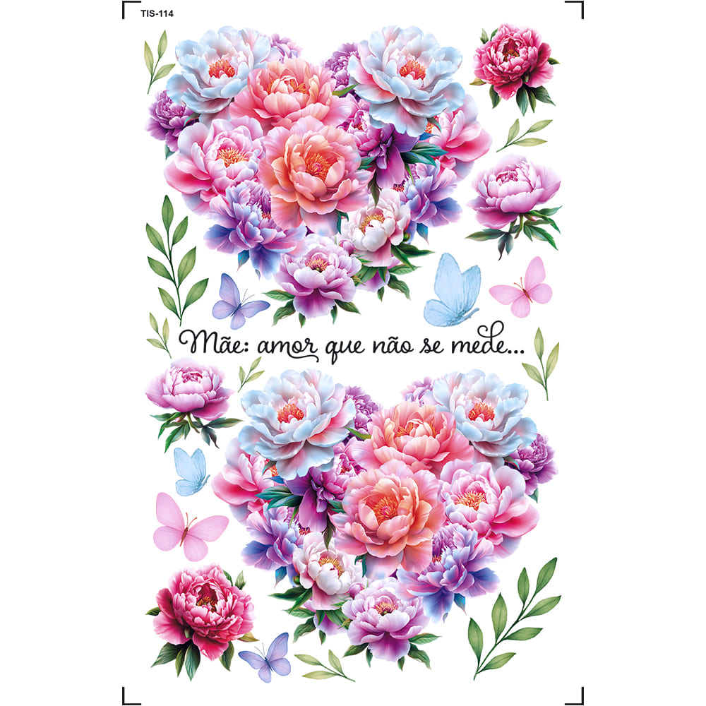 Transfer de Imagem 9,8x15cm TIS-114 Mãe Amor que não se mede