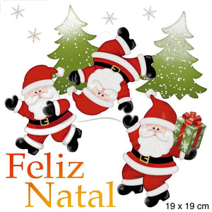 Stencil Litoarte 20x20 STXXN-007 Natal Papais Noéis Divertidos