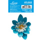 Aplique Litoarte APM8-1433 8cm Fenestraria Azul Floral 3D