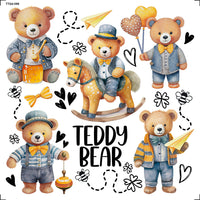 Transfer Têxtil 13,5x13,5cm TTQ4-099 Teddy Bear