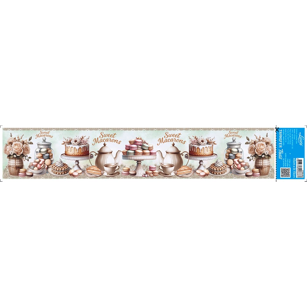 Transfer Têxtil 45x9,5cm TTB6-063 Barra Sweet Macaron