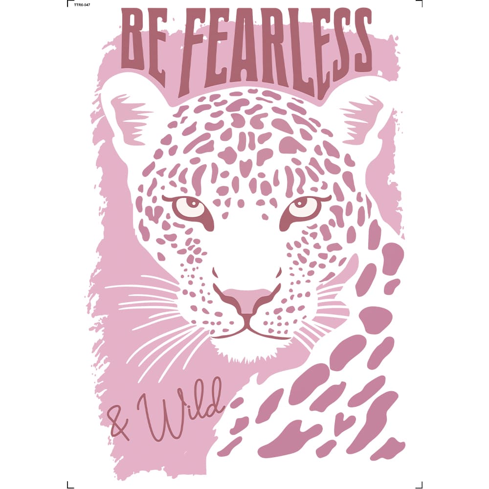 Transfer Têxtil 20x27,5cm TTR6-047 Onça Cor de Rosa