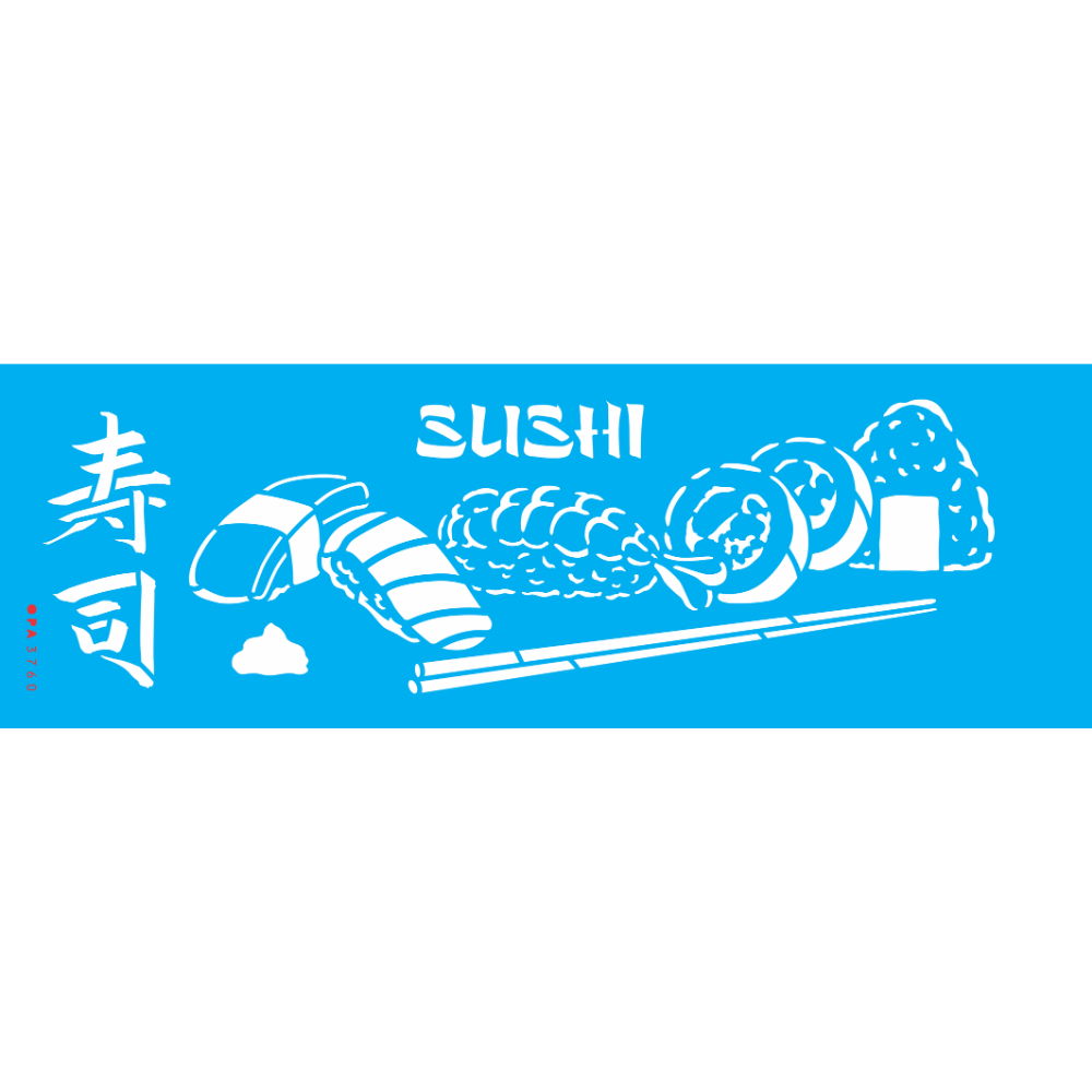 Stencil OPA 10x30 3760 Culinária Estamparia Sushi