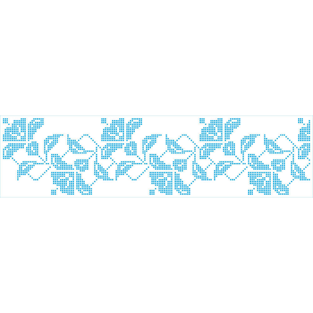 Stencil Litoarte 42x11cm STAG-040 Barrado Ponto Cruz