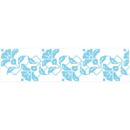 Stencil Litoarte 42x11cm STAG-040 Barrado Ponto Cruz
