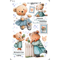 Transfer Litoarte 9,8x15cm TIS-134 Ursinho Fofura