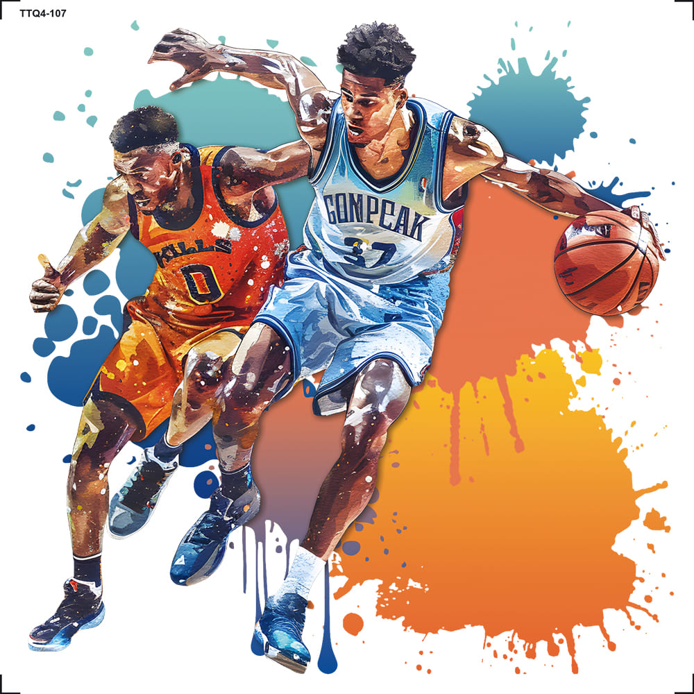 Transfer Têxtil 13,5x13,5cm TTQ4-107 Basquete