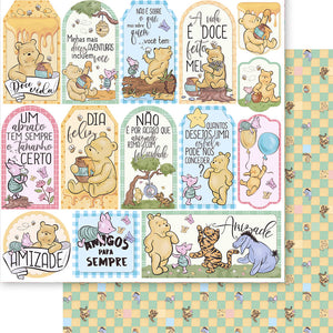 Papel Scrapbook Litoarte SD-1373 Urso Doce Mel 30,5x30,5cm