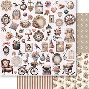 Papel Scrapbook Litoarte SD-1378 Conjunto Aconchego 30,5x30,5cm