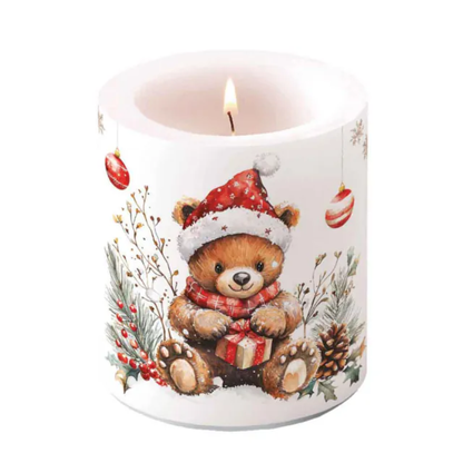 Guardanapo de Papel Decoupage 33x33 Natal Teddy's Gift White 33320985