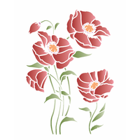 Stencil OPA 20x25 3810 Flor Papoulas I