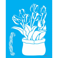 Stencil OPA 20x25 3812 Flor Sombra Tulipas