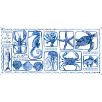 Transfer Têxtil Litoarte 27,5x12,8cm TTB5-026 Barrado Fundo do Mar