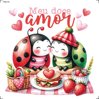 Transfer Têxtil 13,5x13,5cm TTQ4-115 Joaninha