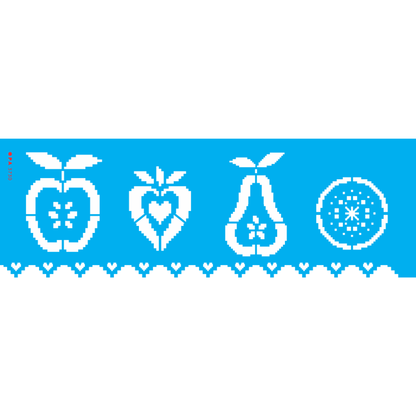 Stencil OPA 10x30 3730 Ponto Cruz Frutas