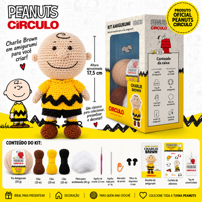 Kit Amigurumi Snoopy and Peanuts Círculo Cor 03 Charlie Brown