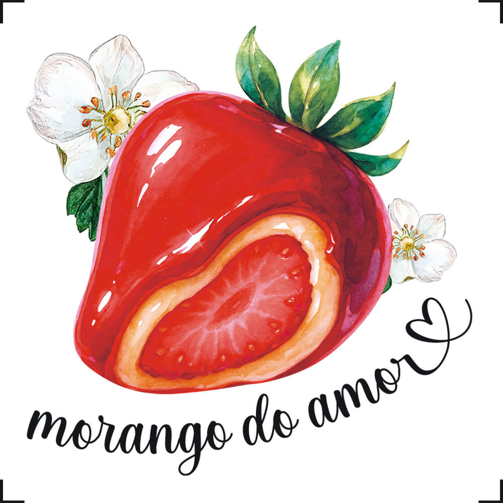 Transfer de Imagem Litoarte 8x8cm TIT-017 Morango do Amor