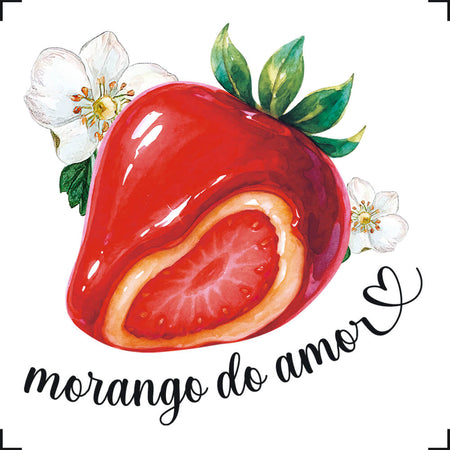 Transfer de Imagem Litoarte 8x8cm TIT-017 Morango do Amor