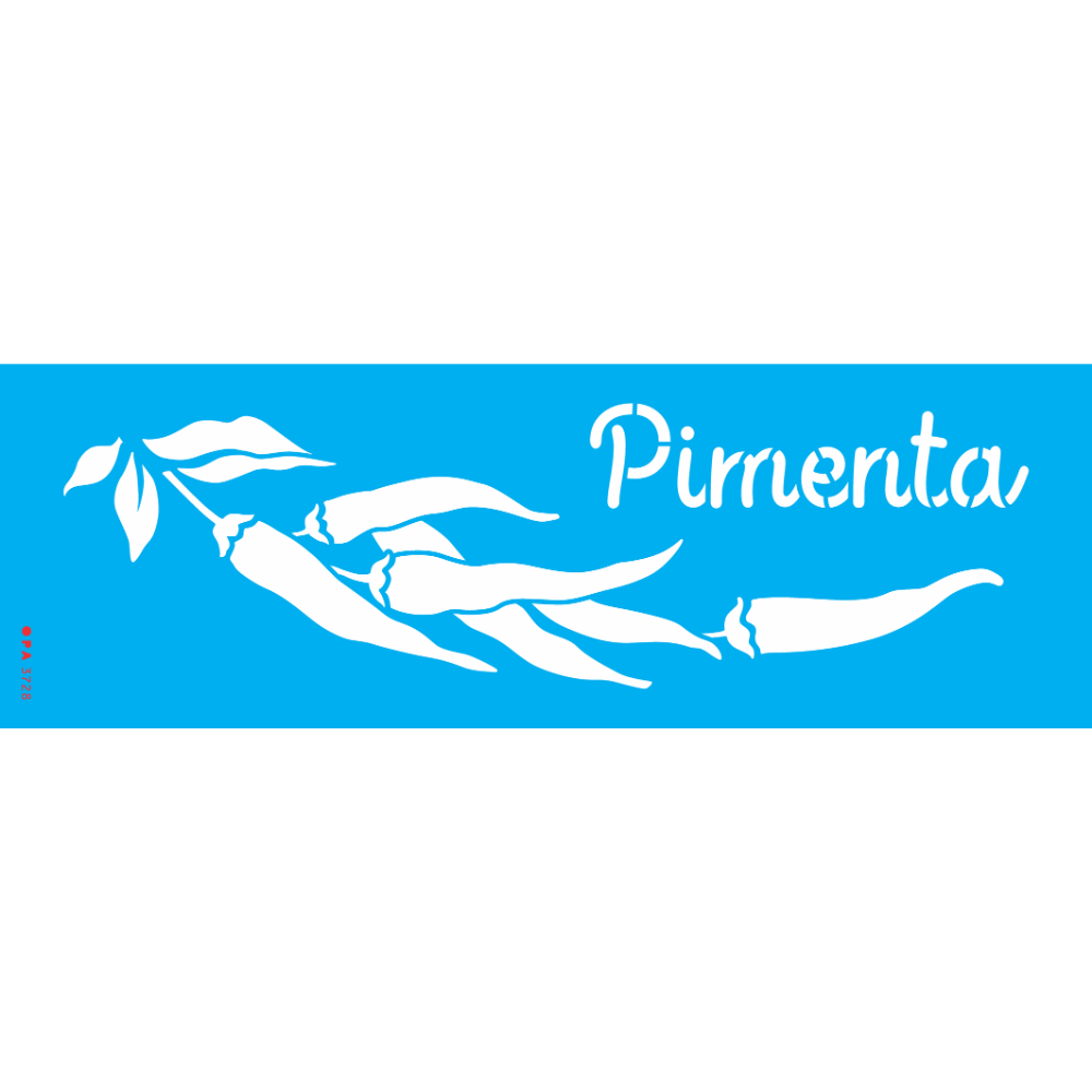 Stencil OPA 10x30 3728 Feirinha Tempero Pimentas III